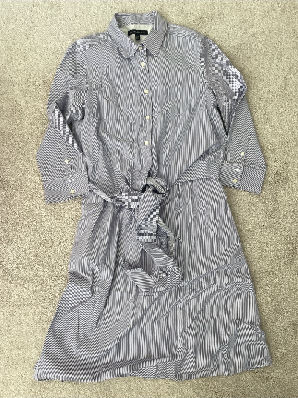 Banana Republic Blue Striped Dress